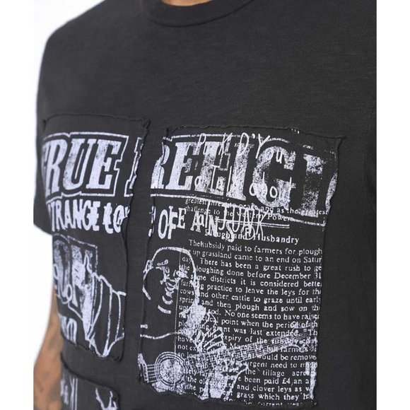 True Religion Men's Cut up Buddha Tee T-Shirt - Picture 5 of 5